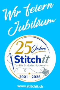 Spalte 54x80mm Stitchit Jubilaeum Stitchit AG - Die St. Galler Stickerei